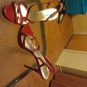High heel strappy shoes